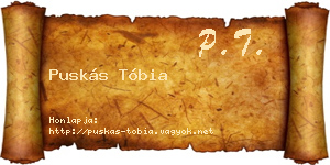 Puskás Tóbia névjegykártya